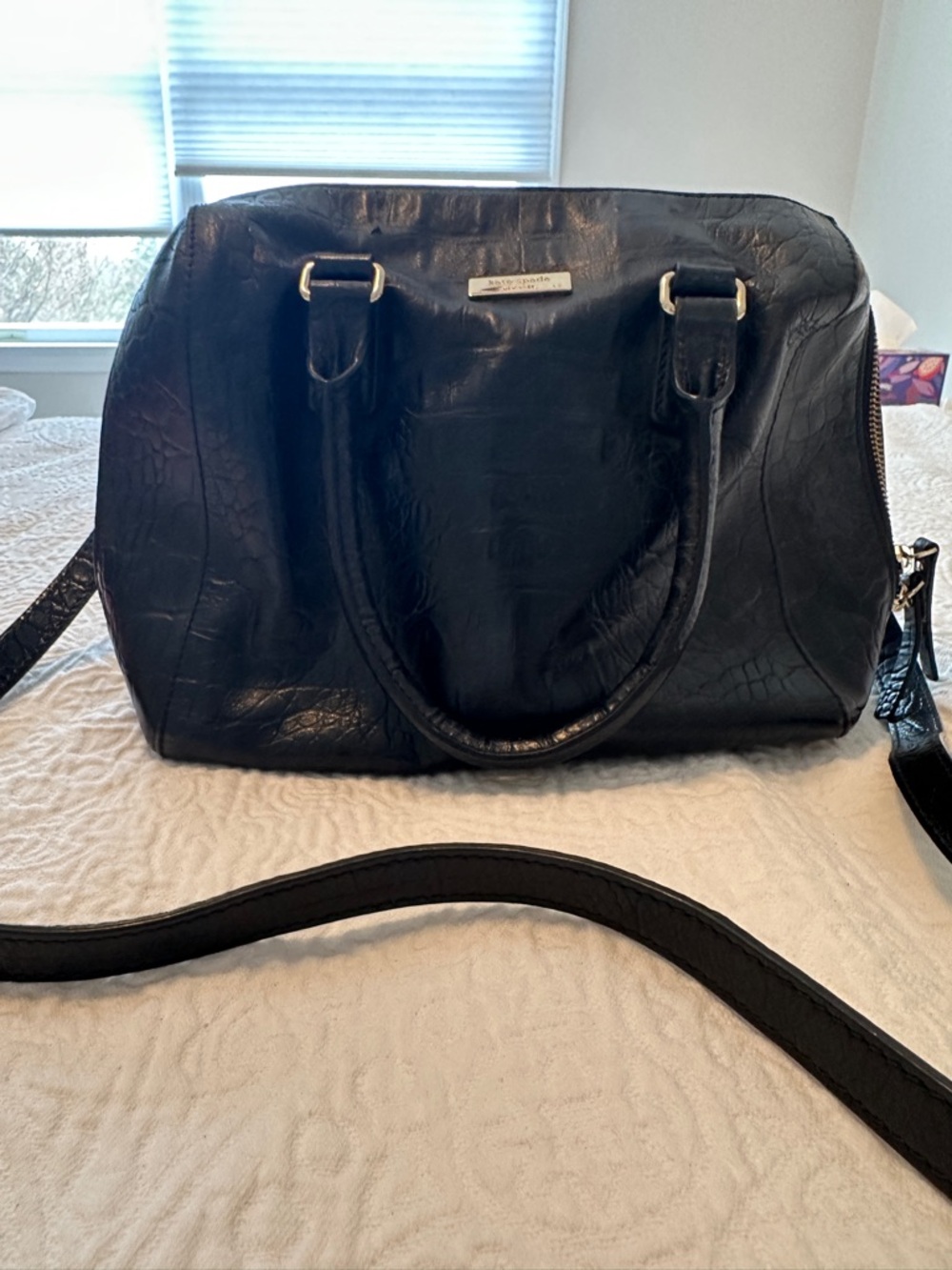 Kate Spade - Black Leather (crock) Women's Satchel Handbag